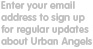 Enter your email address to sign up for regular updates about Urban Angels