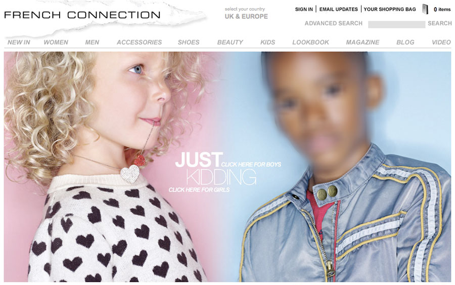 Megan on French Connection Website